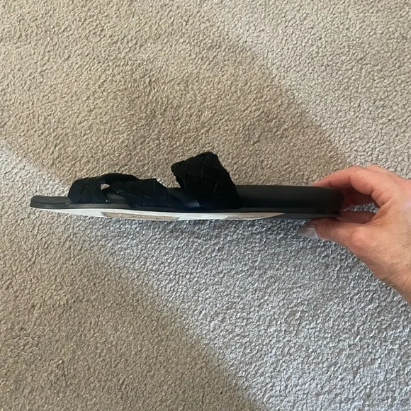 NEW RAG & BONE Lewis Black Braided Suede Pointed Toe Slide Sandal Sz 37 1/2 - Picture 11 of 11